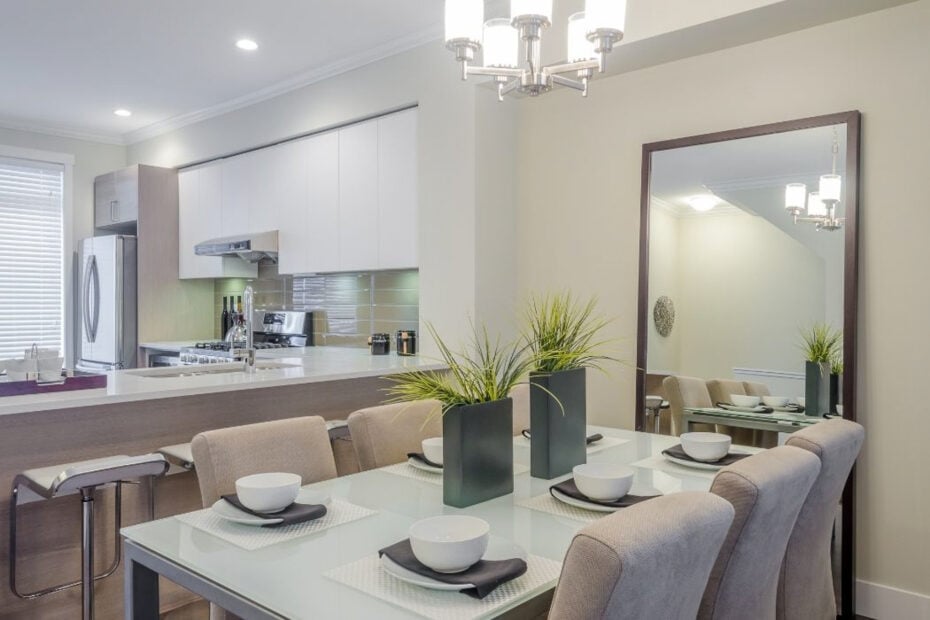 modern style dining room
