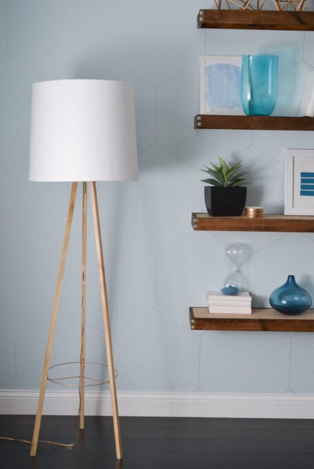 Diy wooden tripod floor lamp cheap