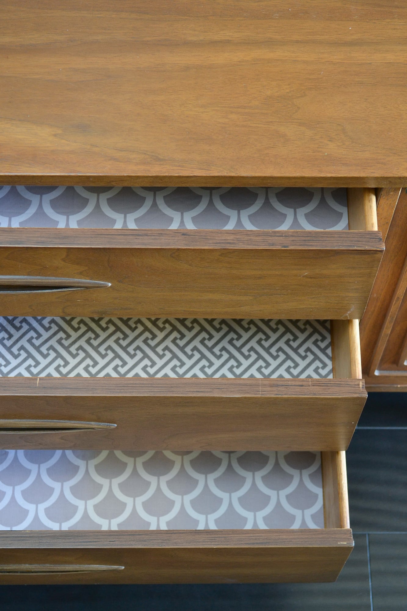 Easy DIY Fabric Lined Drawers