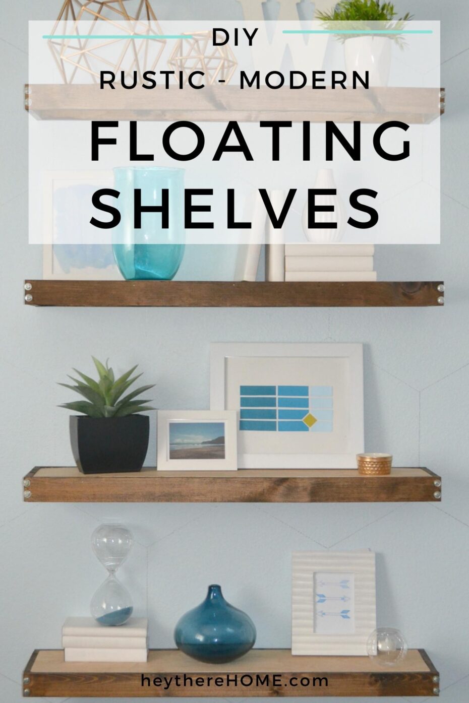 Rustic Modern DIY Floating Shelves - Tutorial
