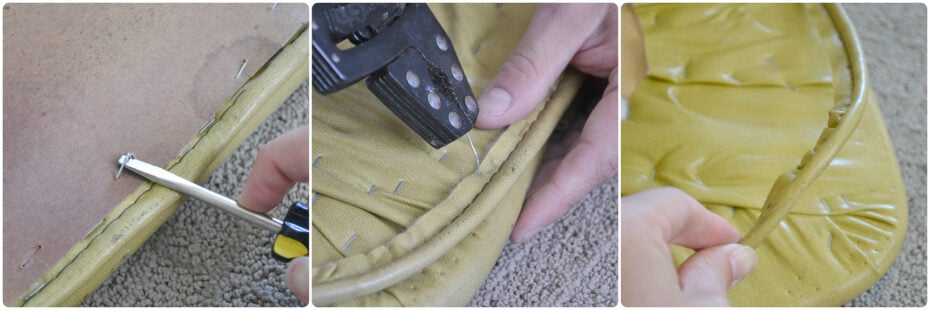 how to reupholster a chair seat cushion