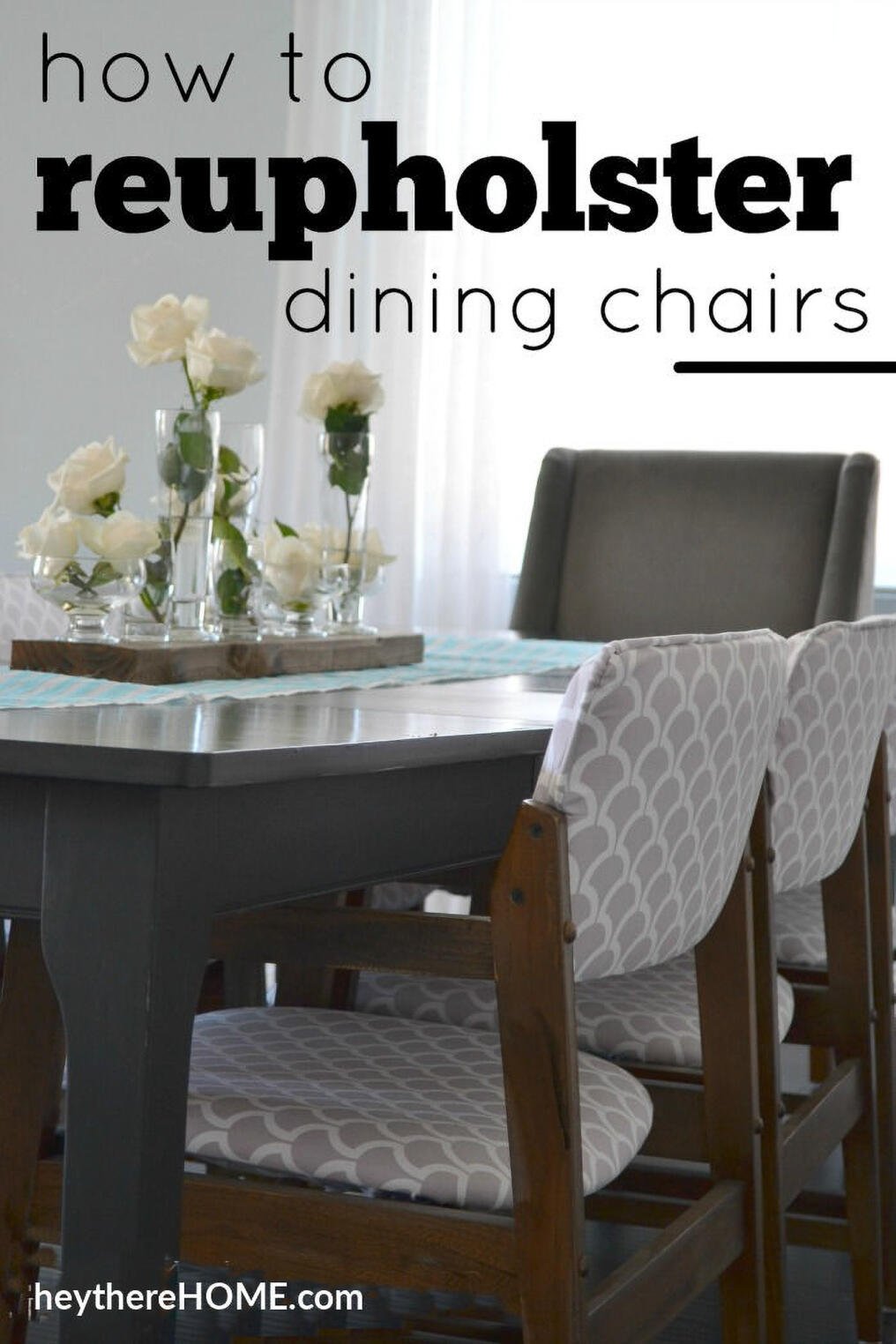 How to Reupholster Dining Chairs (seats and backs)