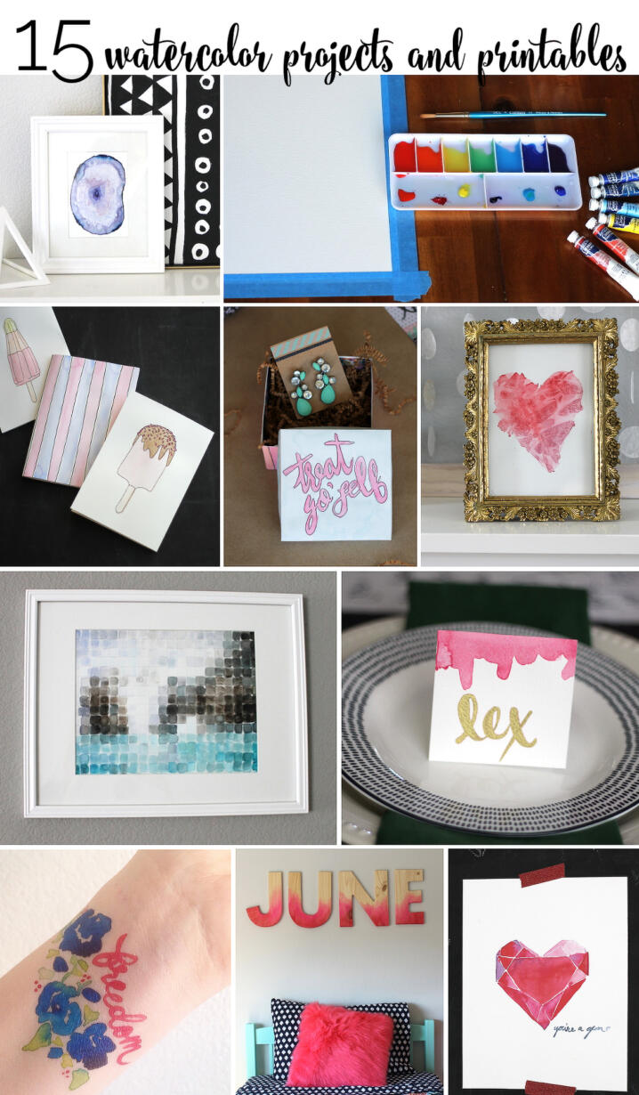 15 Watercolor Projects And Printables For The Beginner
