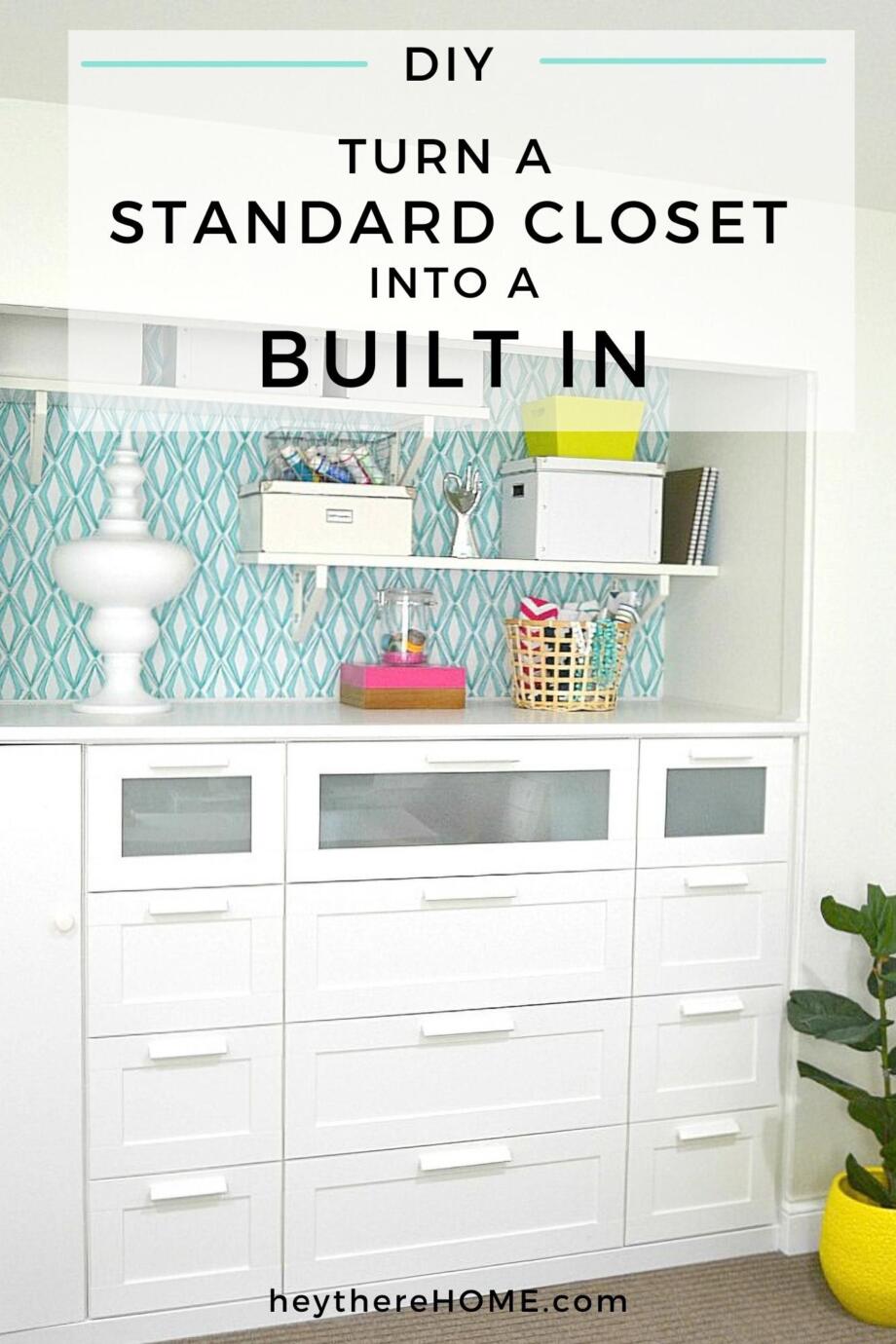 DIY Built-In Office Dresser - IKEA Closet Hack