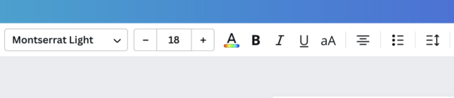 How to select text format in Canva
