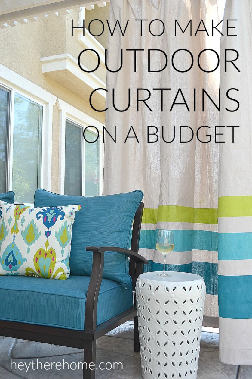 Easy DIY Outdoor Curtains Using Drop Cloths