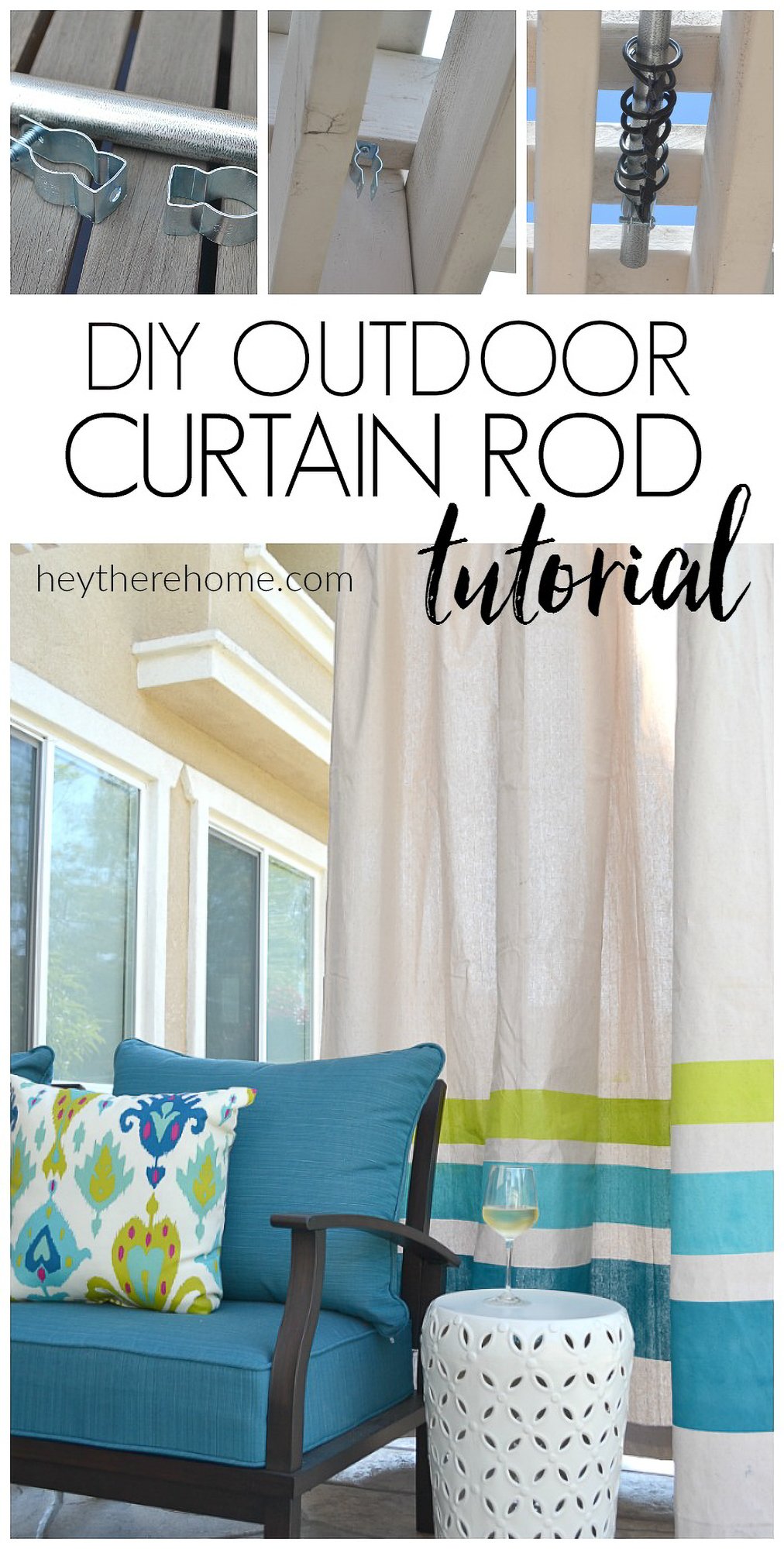 How to Make an Outdoor Curtain Rod for Very Little Money