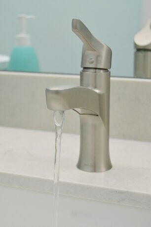moen sink faucet Danika in brushed nickle
