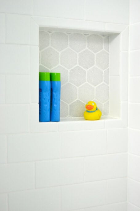 tile niche in shower