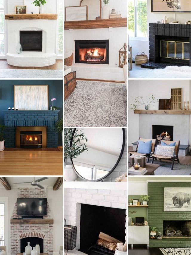 Easy Brick Fireplace Makeover Ideas - Hey There, Home